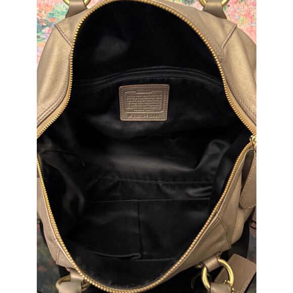 GUC Coach F15447 Ashley Satchel in Olive/Bronze Leather - Picture 10 of 13